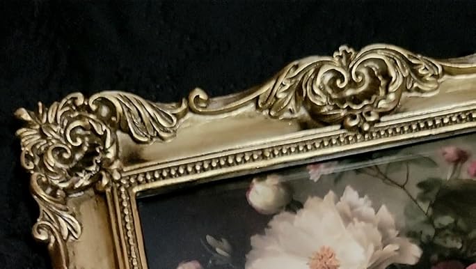 Amazon.com - Laura Ashley 4x4 Gold Ornate Textured Hand